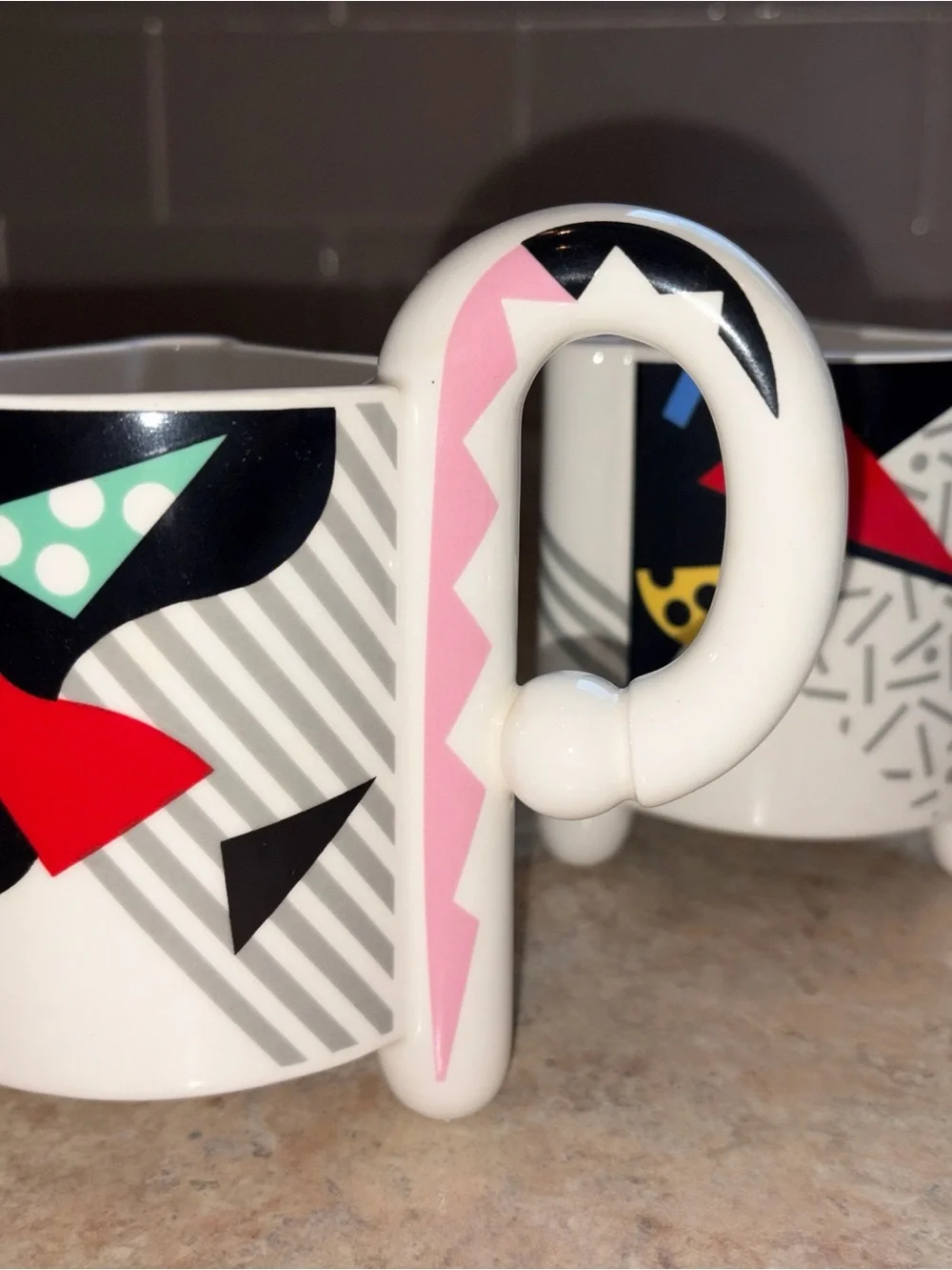 RARE 1980s POSTMODERN KATO KOGEI FUJIMORI CARNIVAL MUGS - SET OF 4